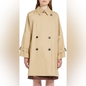 Max Mara Beige Trench Coat NWT Size 12 Authentic Luxury Jacket